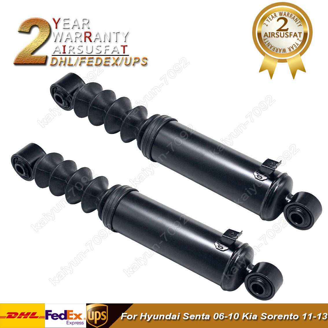 2x Rear Shock Absorbers for Hyundai Senta 2006-10 for Kia Sorento 11-13 55320-2P100