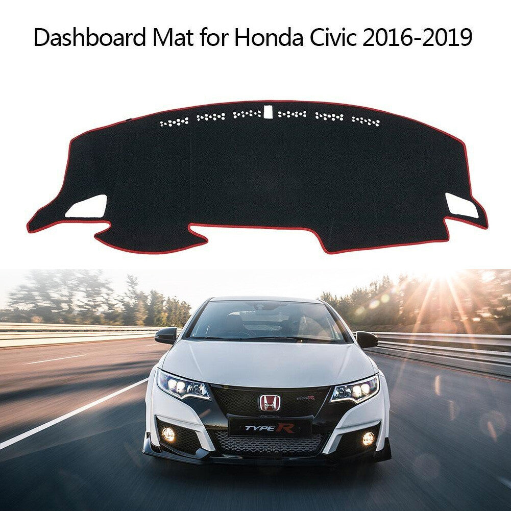 57 For 2016-2019 for Honda for Civic Dashboard Cover Pad Lightproof Protector Dash Mat