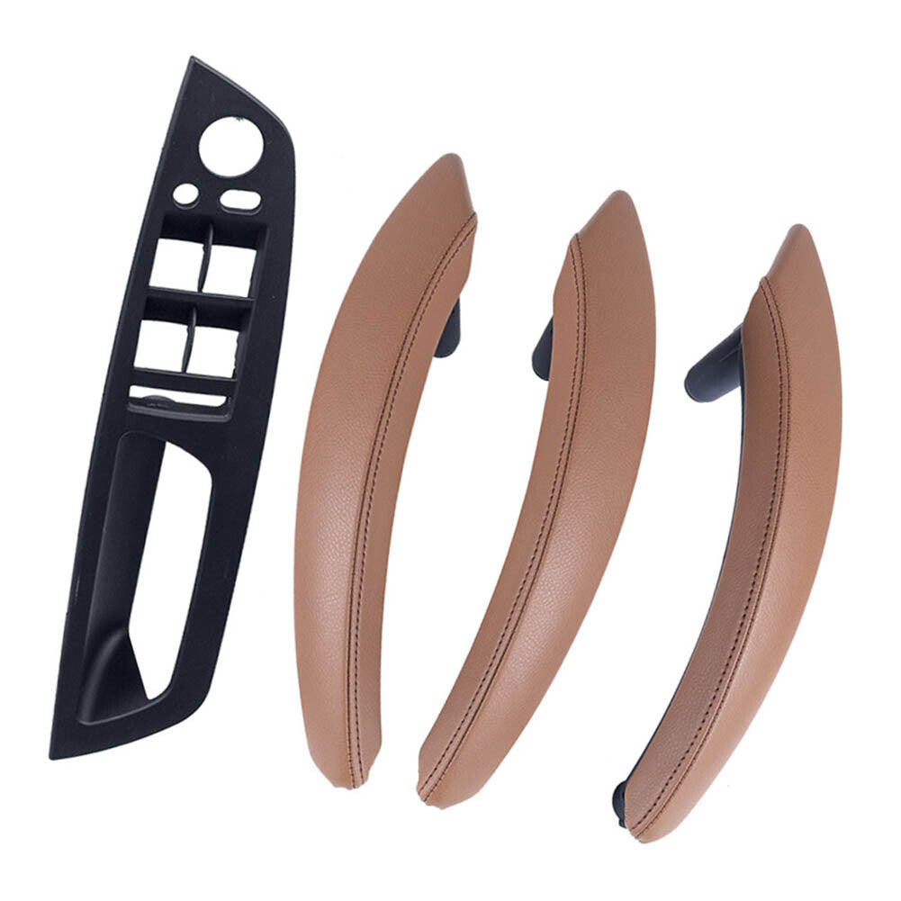 7x Leather Inner Interior Door Pull Handle Trim fits for BMW X5 E70 X6 E71 LHD