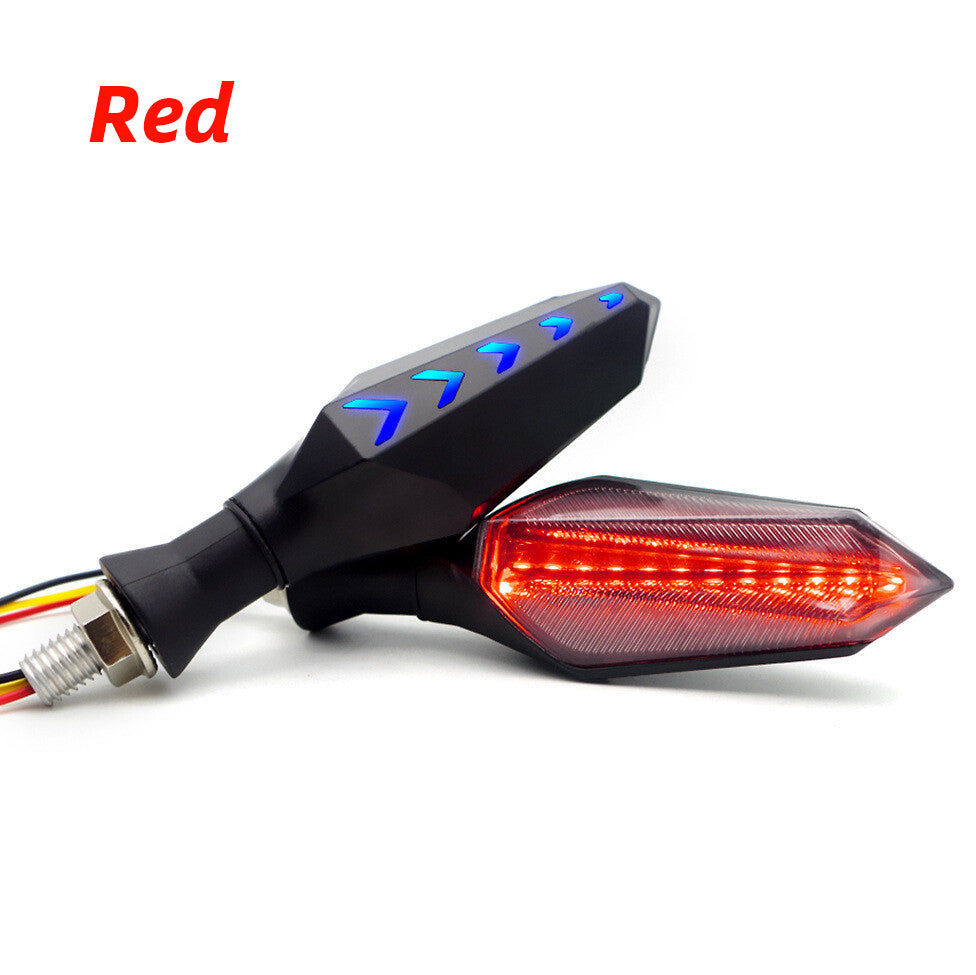 Universal Motorcycle LED Turn Signals Lamp Brake Lights Side Sequential Flowing