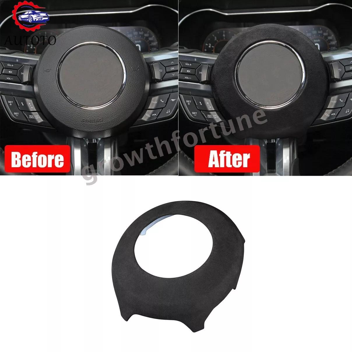Front Steering Wheel Cover Trim for Ford for Mustang Car Interior Decor 2015-2022