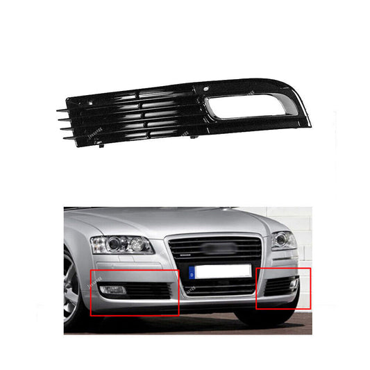 Bumper Fog Lamp Light Grille Black Cover Front Right Fits for Audi for A8 D3 2008-2010