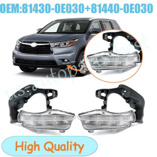1 Pair Left+Right LED Daytime Running Light DRL For 2014-2016 for Toyota Highlander