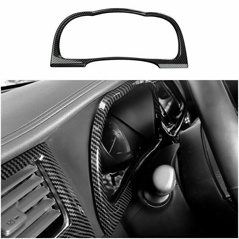 Interior Dashboard Frame Cover Trim Carbon Fiber for Toyota Highlander 2014-2019
