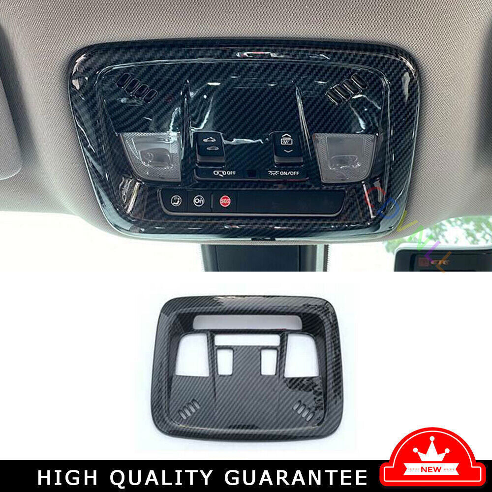 1X Front Reading Light Cover Trim for Chevrolet Malibu 2016-24 ABS Carbon Fiber