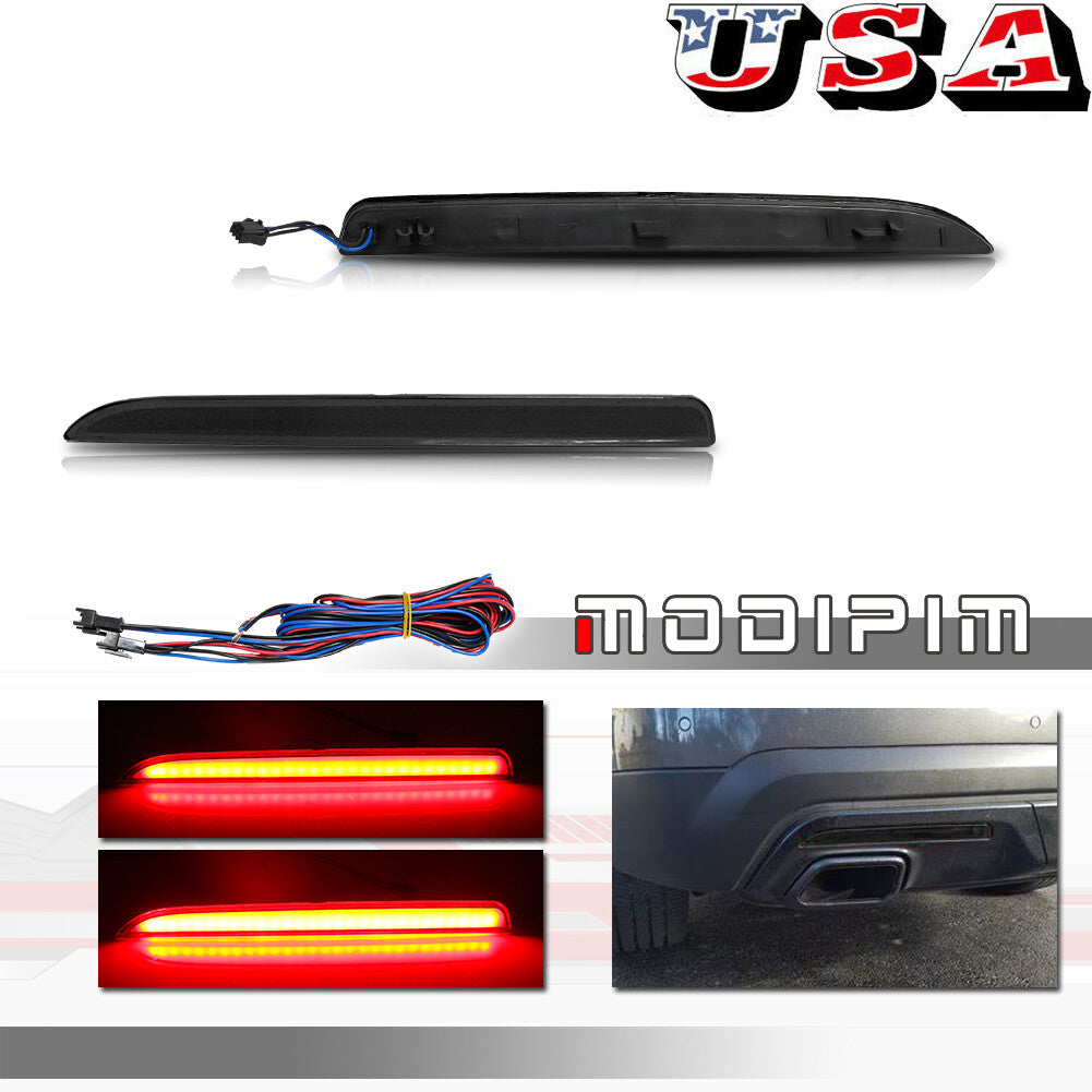 Smoked LED rear fog lights, brake backup reverse function, applicable to 2016-2019 for Ford Explorer.