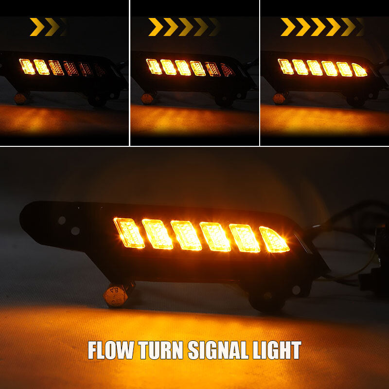 2X LED DRL Daytime Running Lights Sequential Signal for Toyota Tacoma 2016-2022