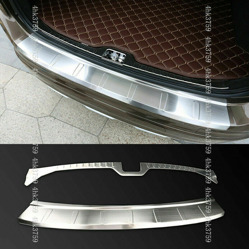 for volvo XC60 2014-2017 Inner+Outer Rear Bumper Protector Sill plate Cover 2Pcs