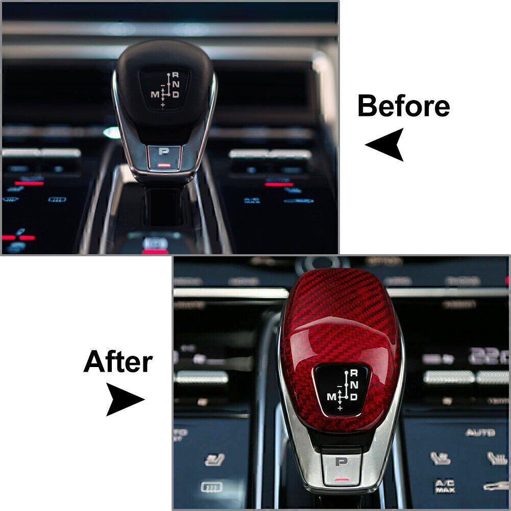 for Porsche for Panamera 971 Chassis G2 Carbon Fiber Gear Shift Knob Cover Trim