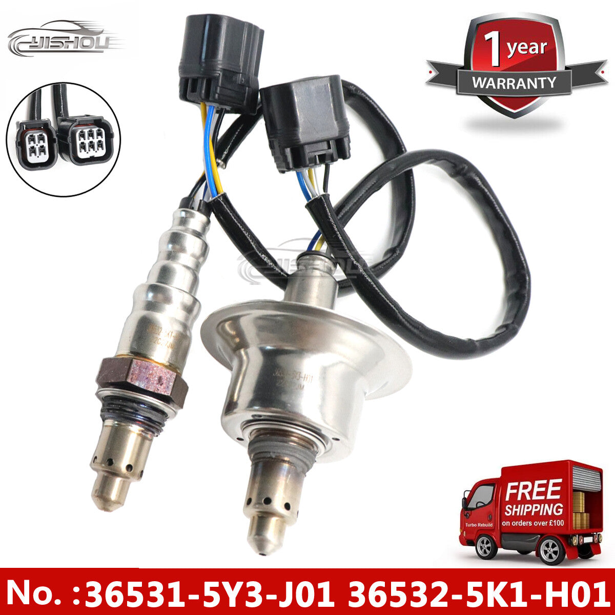 two-piece set of upstream and downstream oxygen sensors (O2) suitable for Honda CR-V Accord 2020-2022.