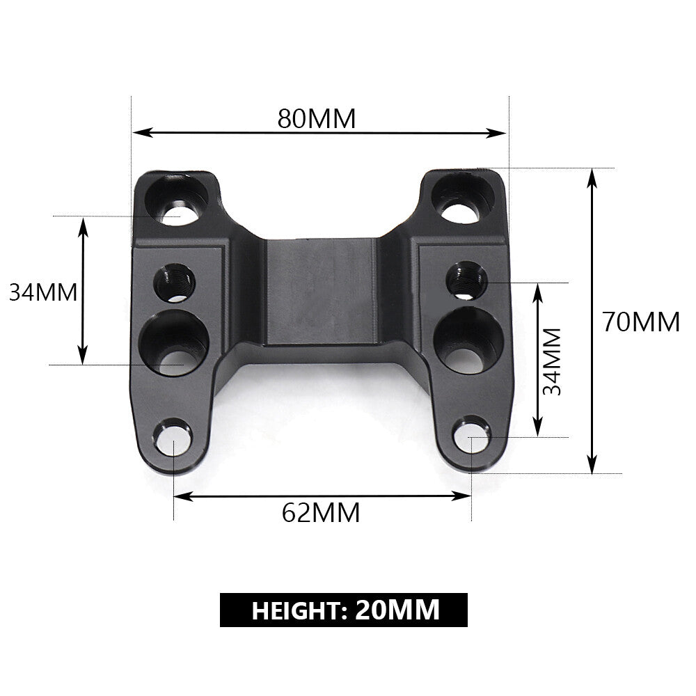 Dirt Bike Handlebar For TMAX 560 Riser Handle Bar Raisers Clamp Backs Black
