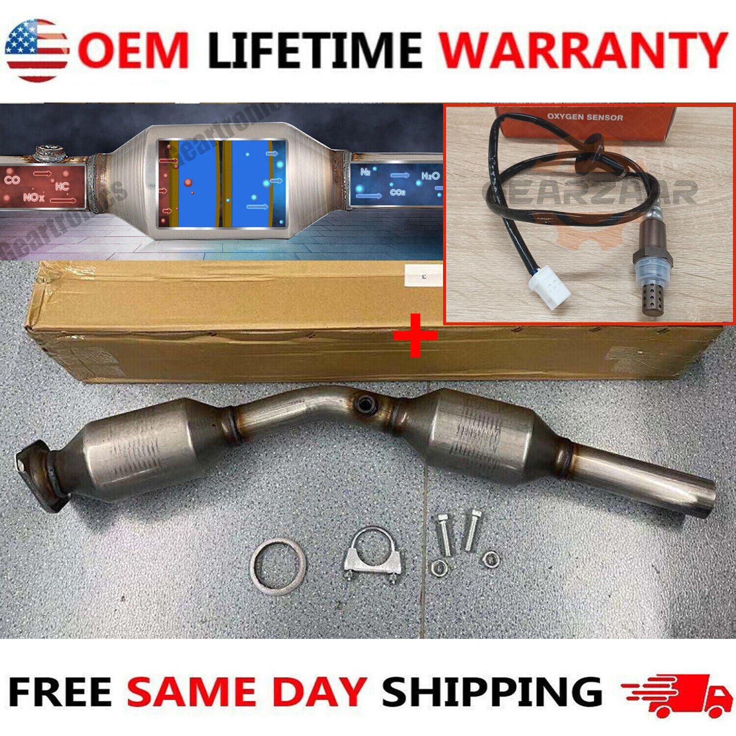 Catalytic Converter w/O2 Sensor For 2009-2013 for Toyota for Corolla 1.8L Direct Fit