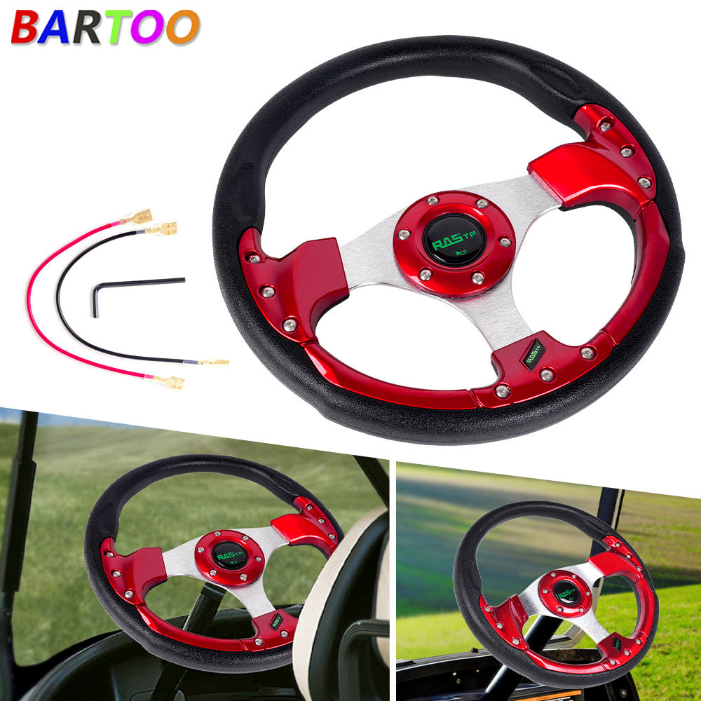 Aluminum for Golf Cart Steering Wheel for Yamaha EZGO Club Car Red
