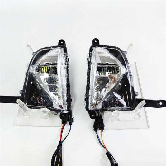 Pair LED DRL Daytime Running Fog Light Lamps Fit for Toyota Prius 2016-2018 17