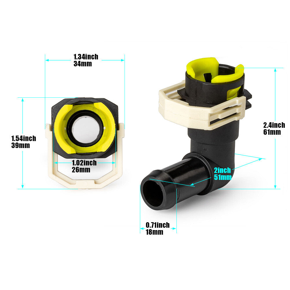 1x Cooling Water Hose Connector B37F-61-240 Fits for Mazda 3 CX-7 CX-9 2007-2013