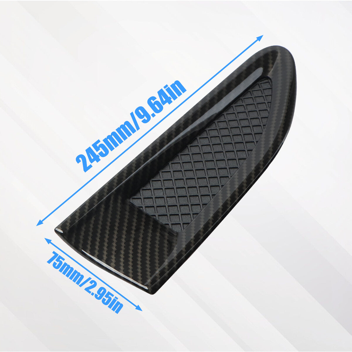 Carbon fiber textured front fender side vent cover trim for Ford Taurus Police OE