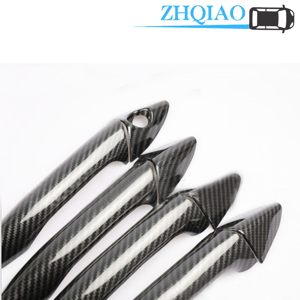 Carbon Fiber Door Handle Covers Trim Fits for Hyundai for Elantra Sedan AVANTE 12-16