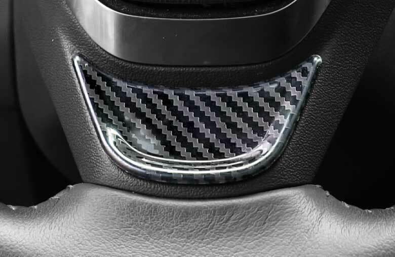 for Chevrolet Malibu 16-2021 Steel Carbon Fiber Steering Wheel Panel Cover Trim