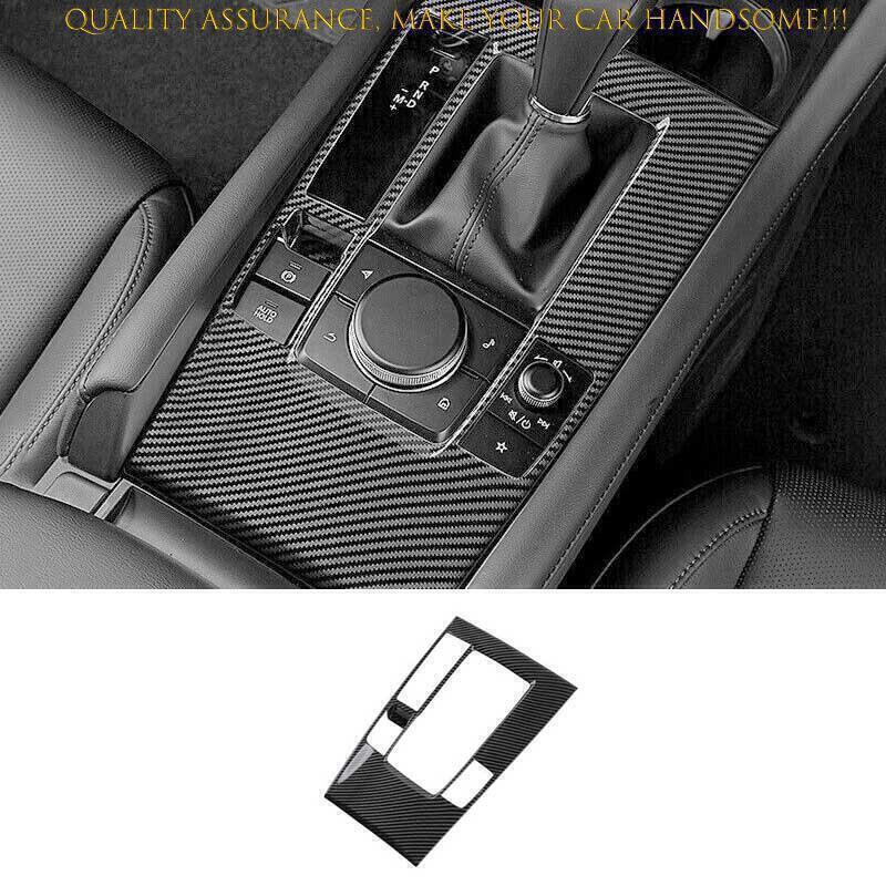 for Mazda 3 Axela 19-2023 Carbon Fiber Look Center Console Gear Shift Frame Trim