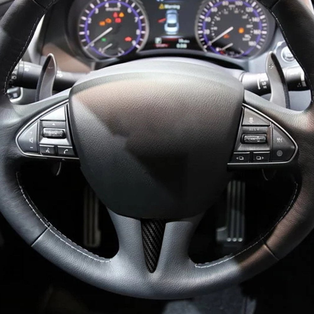 Genuine carbon fiber steering wheel center cap trim for Infiniti Q50 Q60