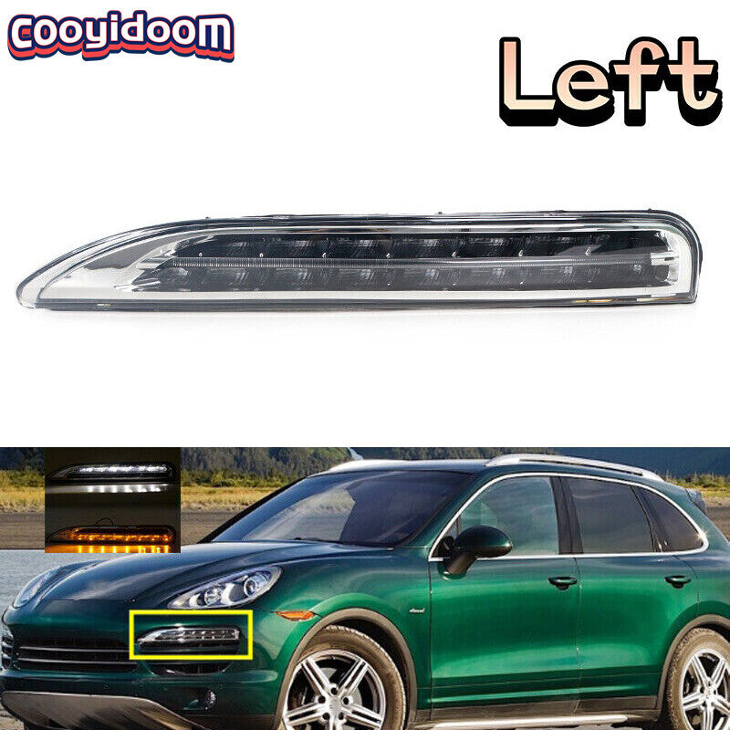 For 2011 for Porsche for Cayenne Front Bumper Daytime Running Light DRL LED Fog Lamp LH