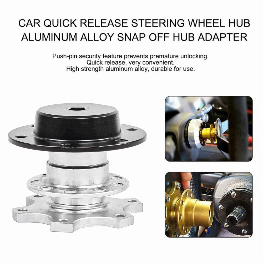 Universal Car Steering Wheel Quick Release HUB Racing Adapter Snap Off Boss Kit
