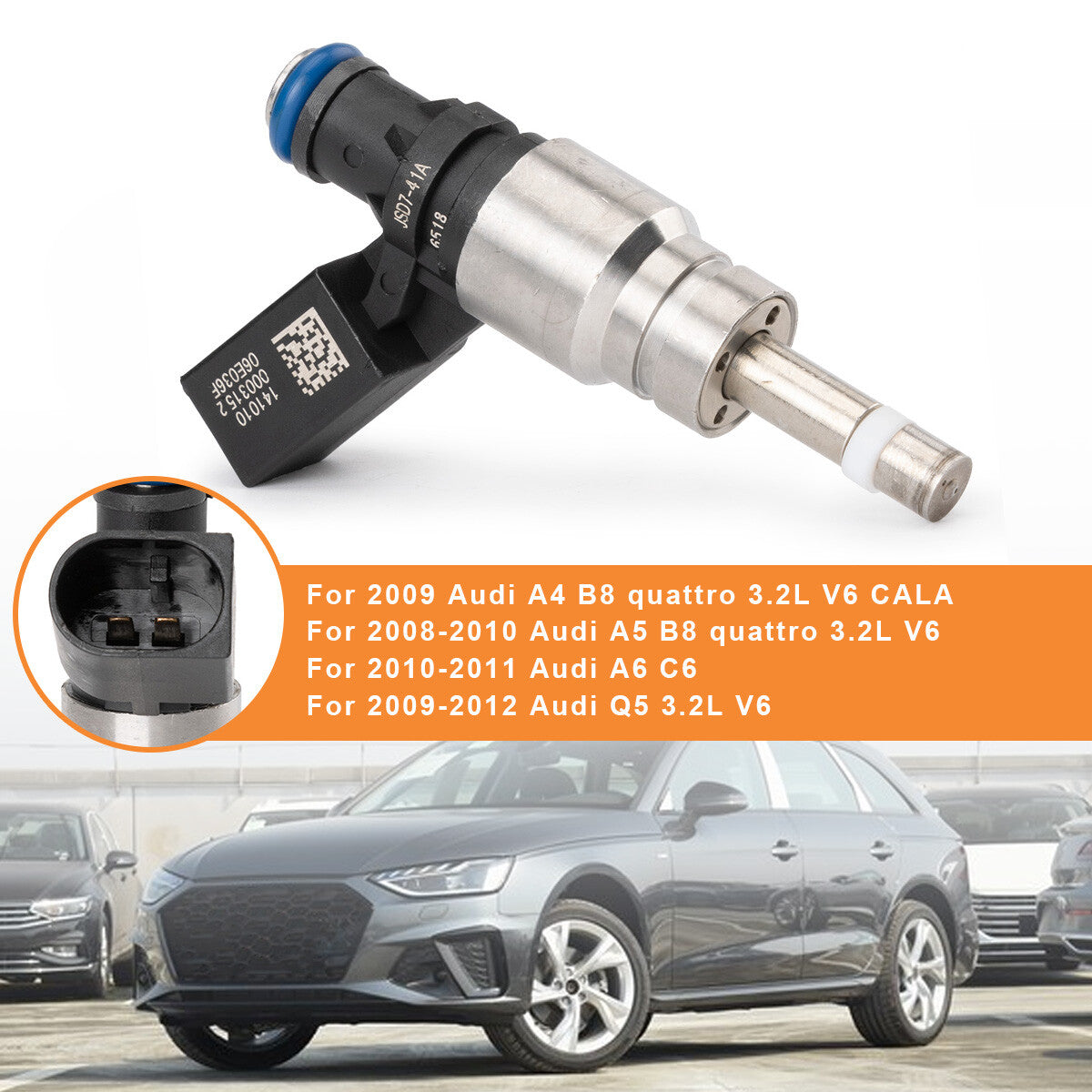 6-pack fuel injectors 06E906036F for Audi A4 A5 A6 Quattro Q5 S4 S6 S8 06H906036P