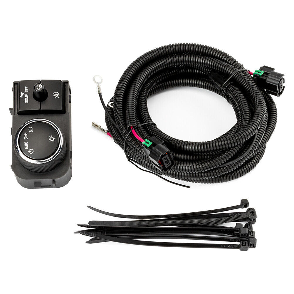 for 07-14 for Chevy Silverado 07-13 for GMC for Sierra Fog Light Wiring Harness / Switch