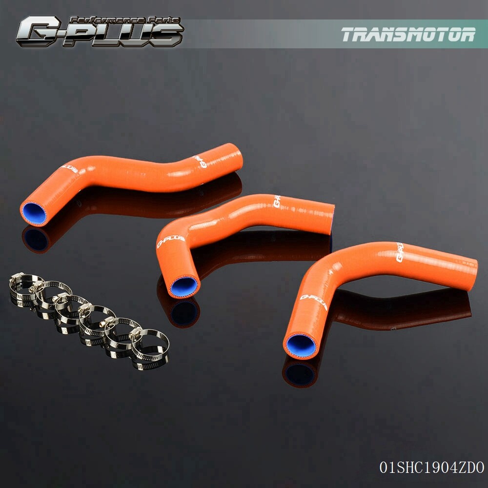 Silicone radiant hose clamp kit for 89-00 for Suzuki for SWIFT 1.3 G13 GTI Orange