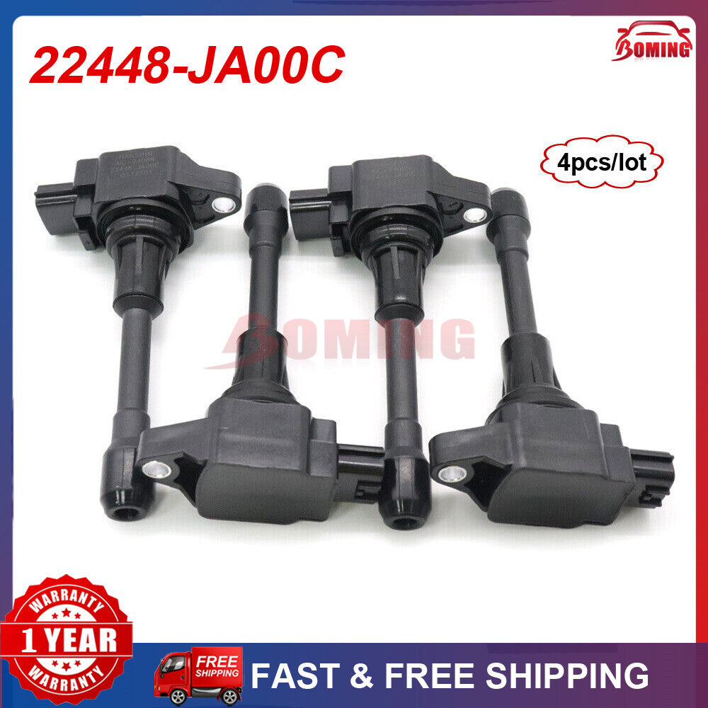 4-pack 22448-JA00C ignition coils for Nissan Altima Rogue Sentra Versa