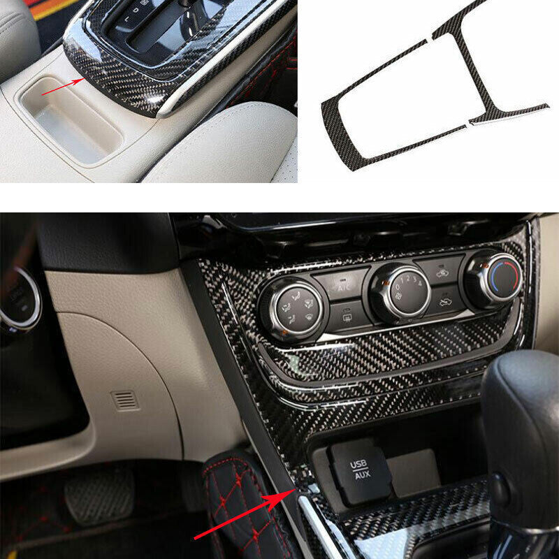 for Nissan Sentra 2013-2019 Carbon Fiber Vinyl Central Console Gear Shift Frame