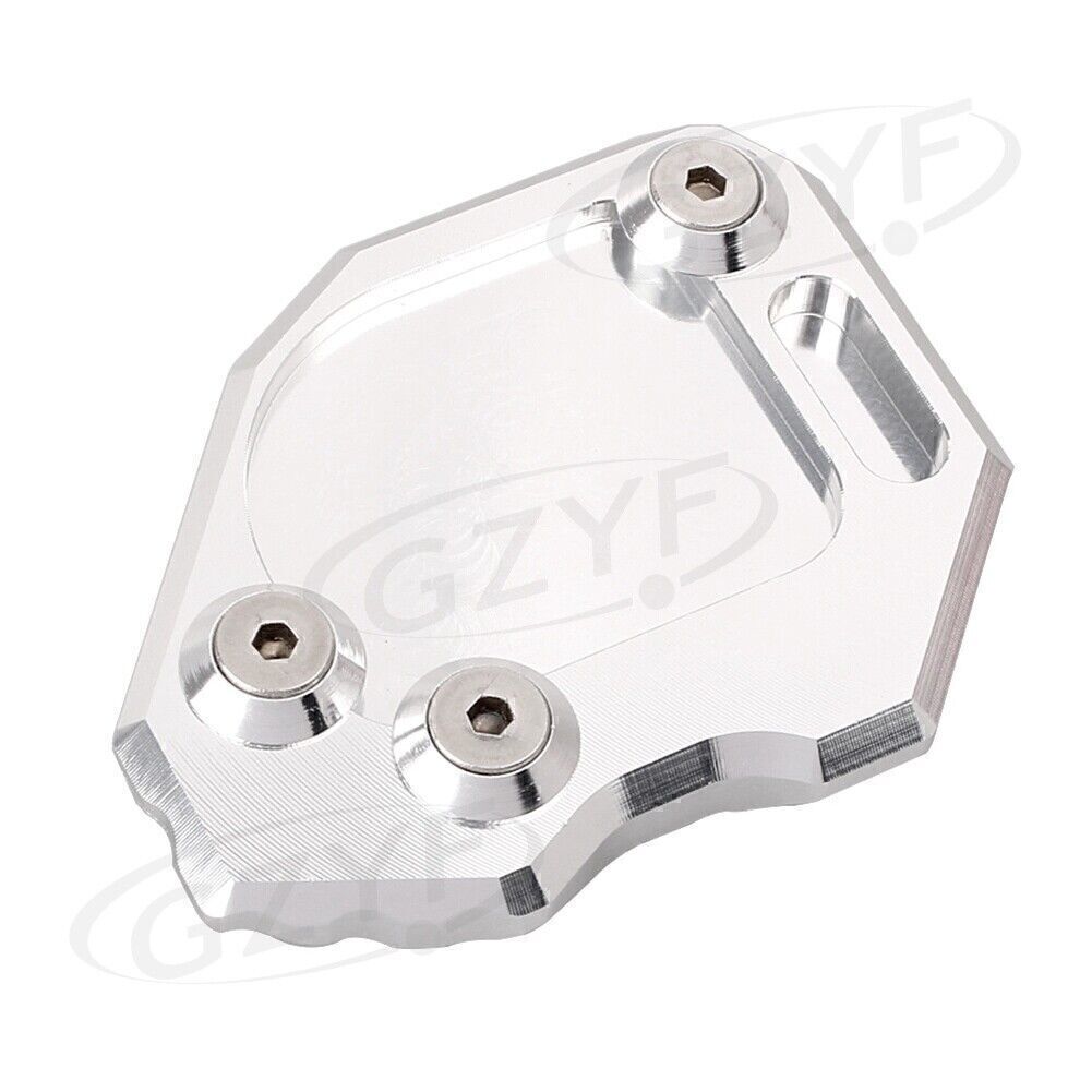 Fit for BMW F800GS 08-2014 Kickstand Side Stand Extension Pad Plate Silver UK