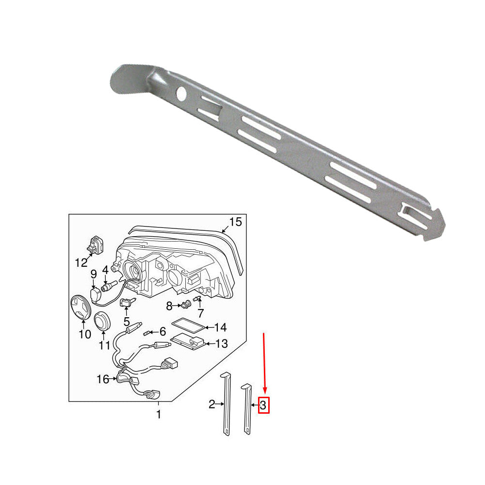 Front Headlight Clip Mounting Retainer Bracket Fit for 2003 - 2014 for Volvo XC90