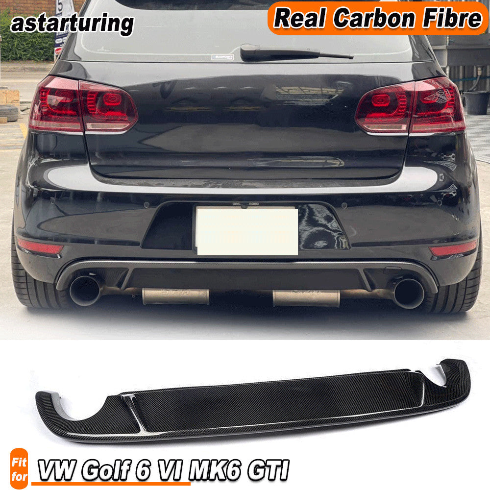 Fit for Volkswagen for VW for Golf 6 VI MK6 GTI 10-13 REAl Carbon Rear Bumper Diffuser