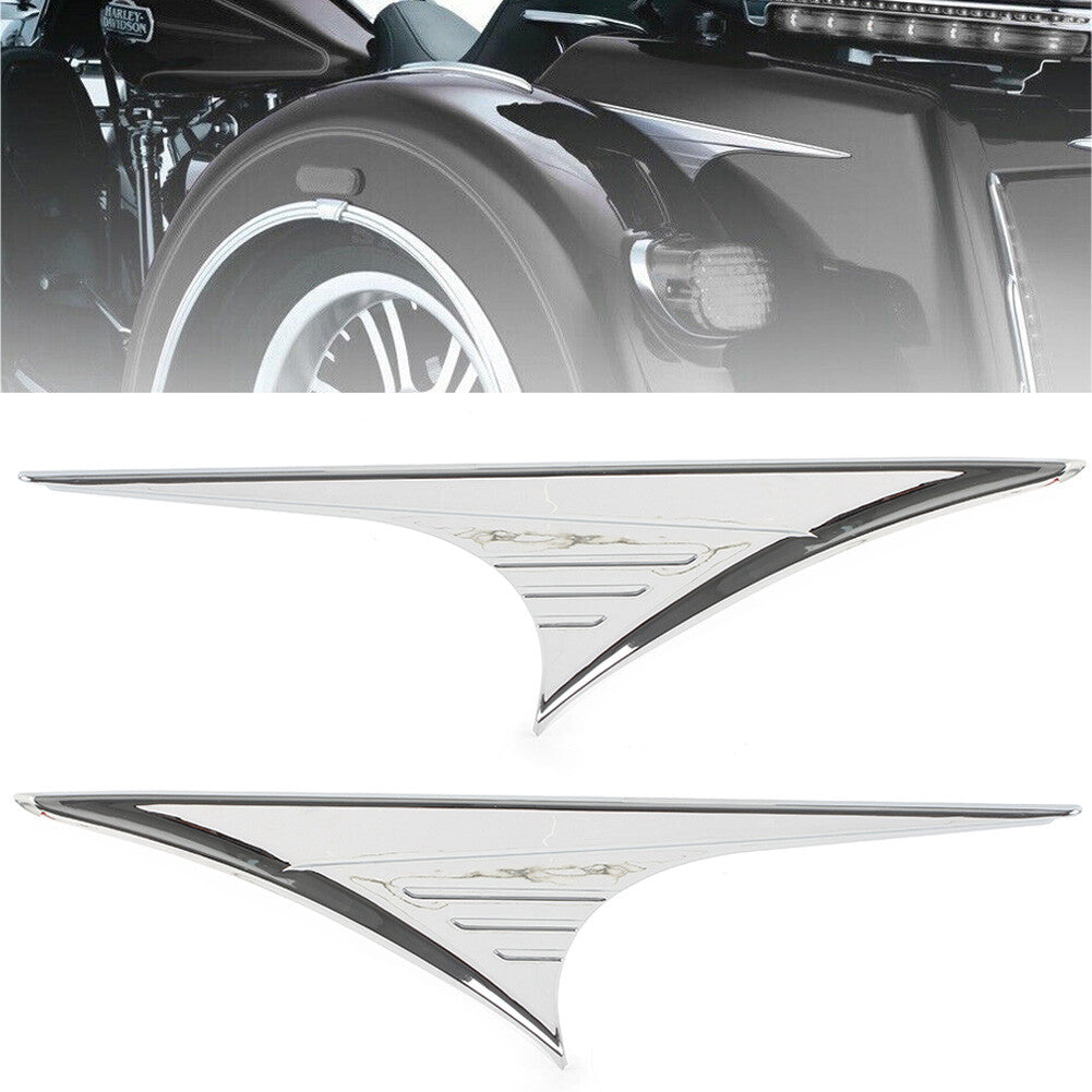 for Harley Tri Glide Ultra FLHTCUTG Trike FLHXXX Rear Trunk Side Accents Trim 2x