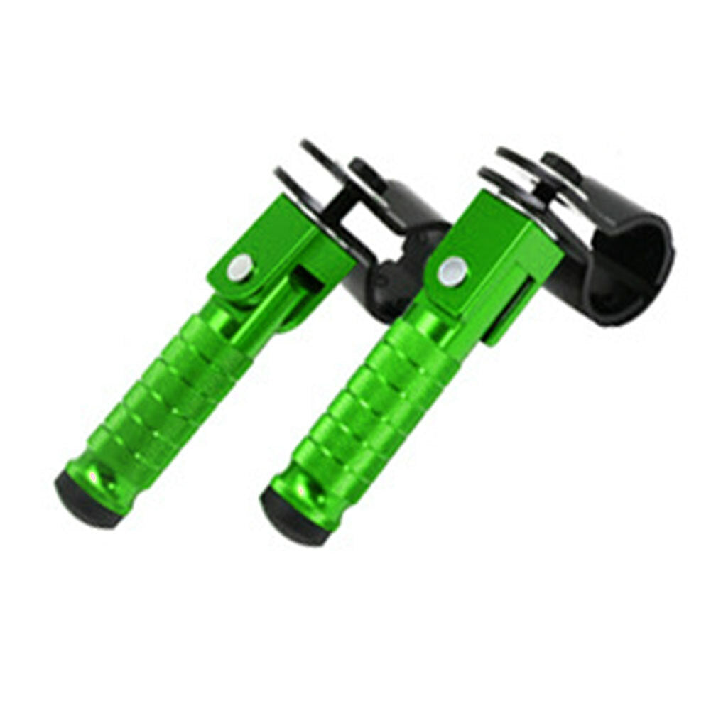 Folding Rearsets Folded Footrest Foot Pegs Pedal Green fit Scooters Motorcycle