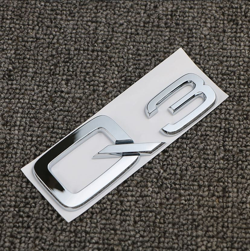 Equipment Manufacturer ( ) Badge Boots for Audi Q3 Cars - Trunk Cover Badge Stickers - Metal Logo Chrome Plating