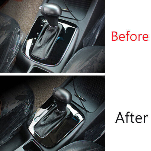 Center Console Gear Shift Cover Trim Fit for Kia K3 Forte 2017-2018 Black Steel