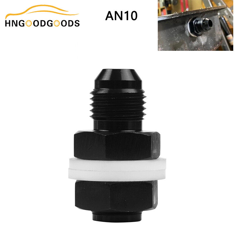 1 piece male connector 10AN bulk fuel cell accessory adapter aluminum straight-line connector
