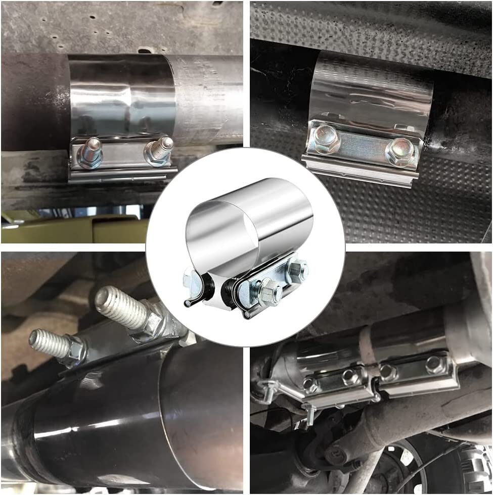 5 inch Stainless Steel 304 Lap Joint Clamp Heavy Duty Exhaust Band Clamp Sleeve