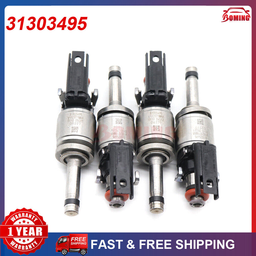 New 4X 31303495 Fuel Injector for Volvo S60 S80 V60 V70 XC60 2.0L 14-15 31336653