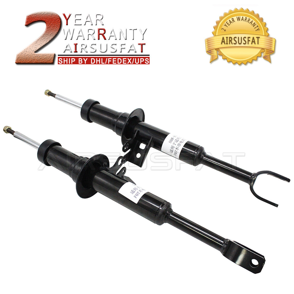 Pair Front Right+Left Air Suspension Shock Cores W/O ADS for BMW F07 31316795448