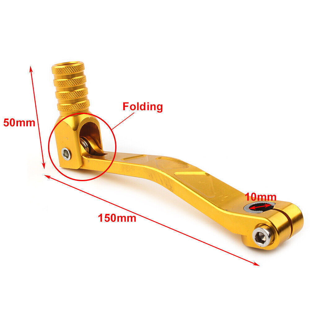 For XR CRF BBR TTR Dirt Bike Sunl Coolster CNC 10 mm Folding Shifter Shift Lever