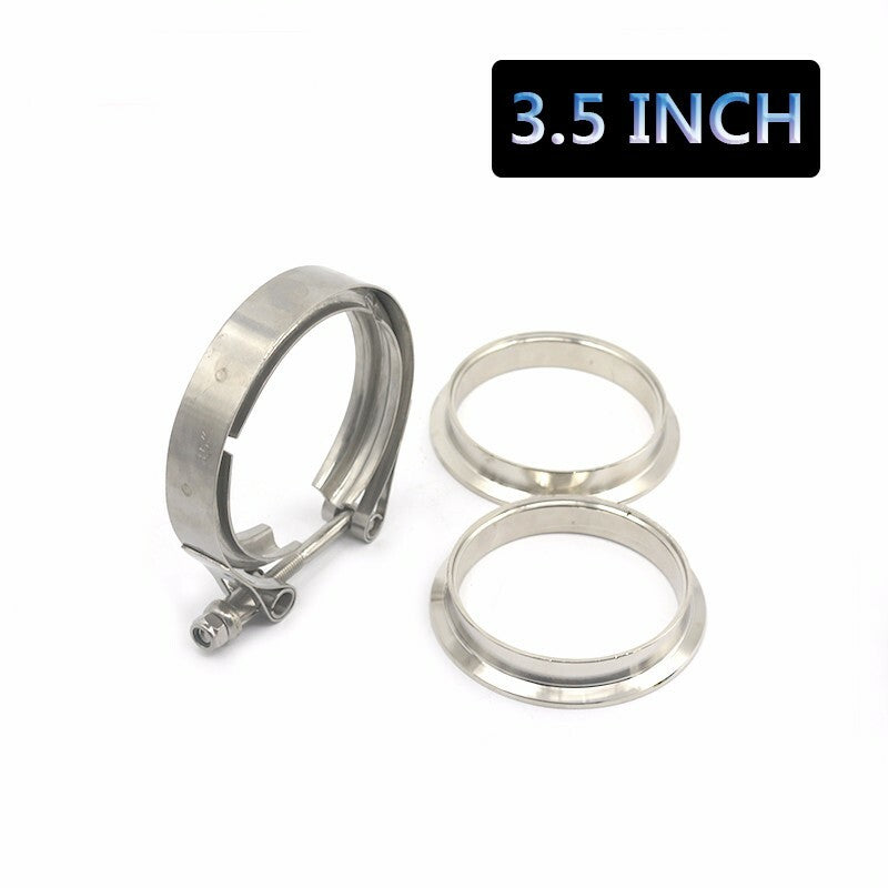 Universal 3.5-inch Stainless Steel V-Band Clip Kit for Turbo Downpipe Exhaust Vband