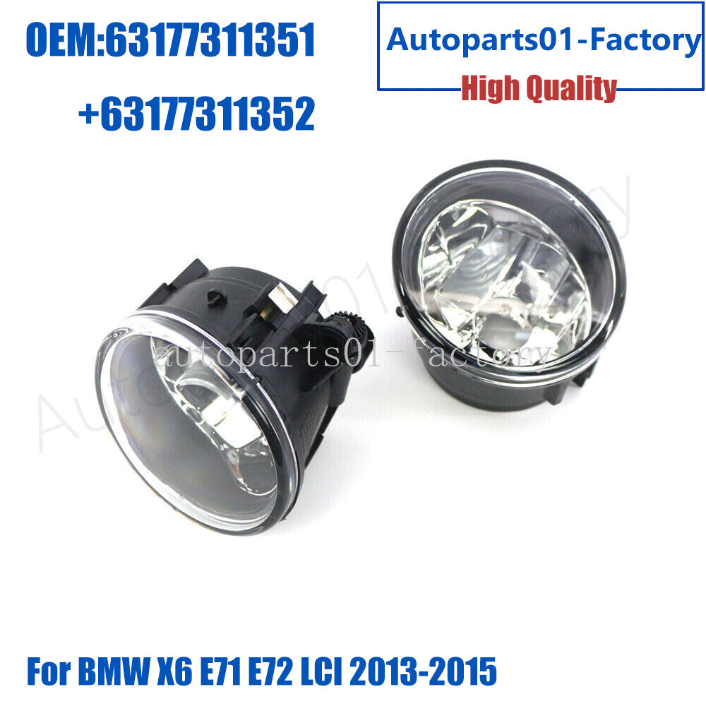 1Set Front Left+Right Bumper LED Fog Lamp Light for BMW X6 E71 E72 LCI 2013-2015