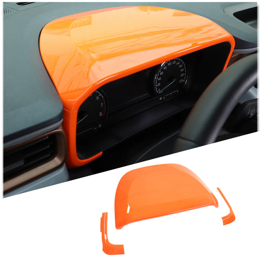 2-Piece ABS Orange Front and Rear Badge Decorative Rings for Ford Maverick 2022+