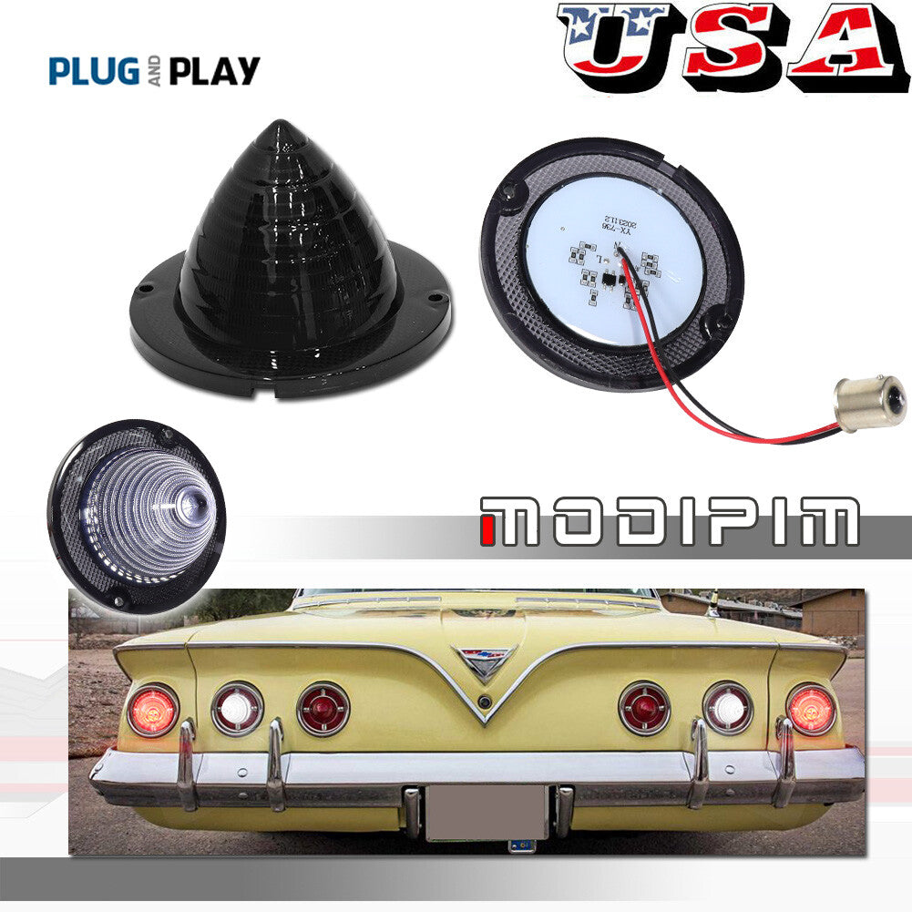 Suitable for 60-61 Impala for Chevrolet El Camino brake taillight transparent lens guide script (pair)
