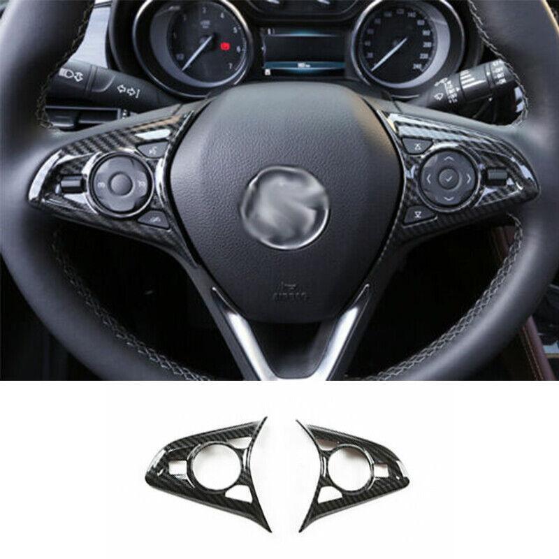 Refit for Buick Envision 2016-2020 Carbon Fiber Steering Wheel Button Cover Trim