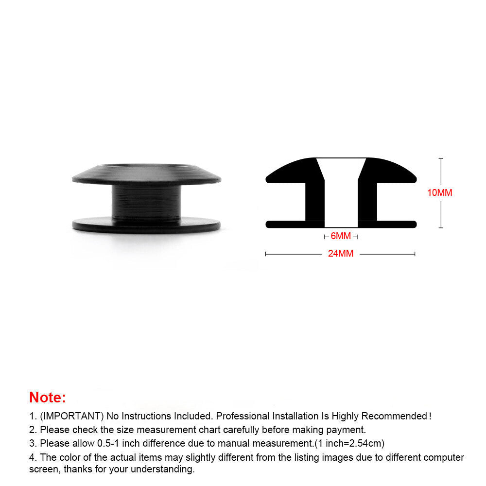 JDM Quick Release Fasteners Bumper Trunk Fender Hatch Lids Kit Aluminum Black