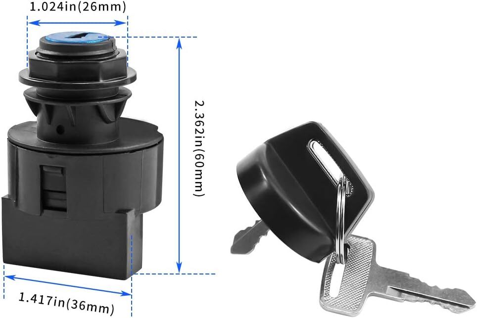 6 Pin Ignition Key Switch for Polaris Ranger 700 800 900 Crew RZR 570 Sportsman